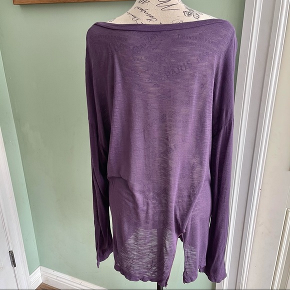 NWOT Blue Life X Planet Blue Slouchy Long Sleeve - Picture 3 of 5